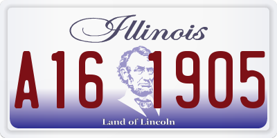 IL license plate A161905