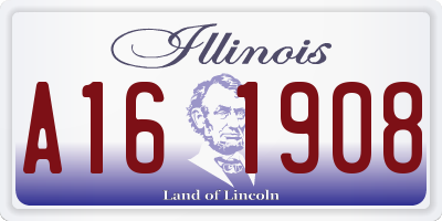 IL license plate A161908