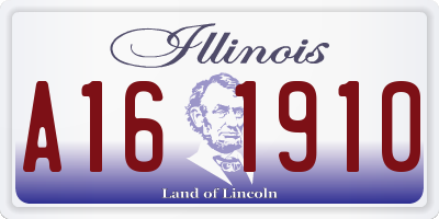 IL license plate A161910