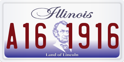 IL license plate A161916