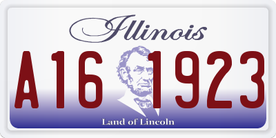 IL license plate A161923