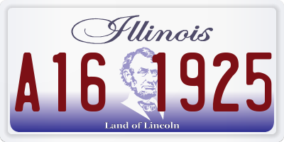 IL license plate A161925