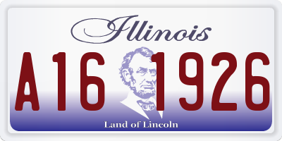IL license plate A161926