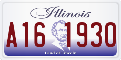 IL license plate A161930