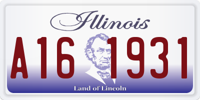 IL license plate A161931