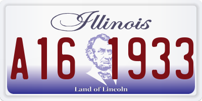 IL license plate A161933