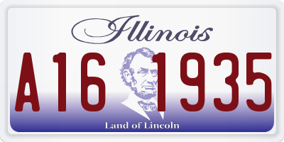 IL license plate A161935