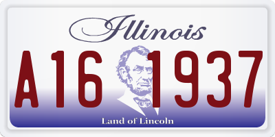 IL license plate A161937