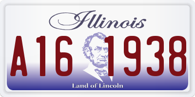 IL license plate A161938