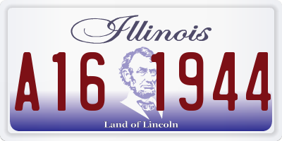 IL license plate A161944