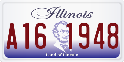 IL license plate A161948