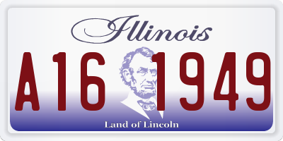IL license plate A161949