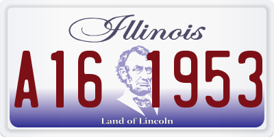 IL license plate A161953