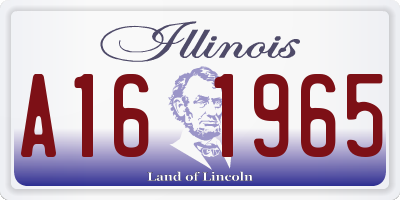 IL license plate A161965