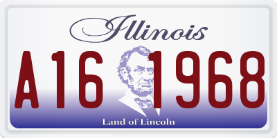 IL license plate A161968