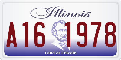 IL license plate A161978