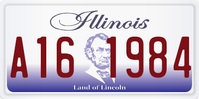 IL license plate A161984