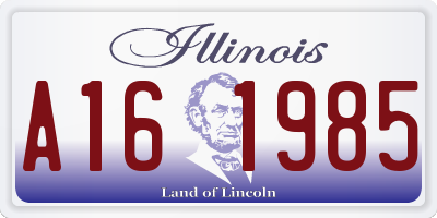 IL license plate A161985