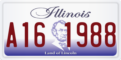 IL license plate A161988