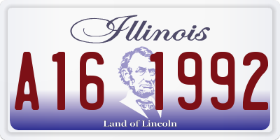 IL license plate A161992