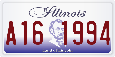 IL license plate A161994