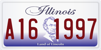 IL license plate A161997
