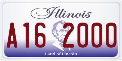 IL license plate A162000