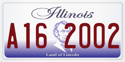 IL license plate A162002