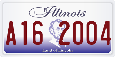 IL license plate A162004