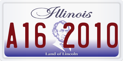 IL license plate A162010