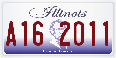 IL license plate A162011