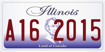 IL license plate A162015