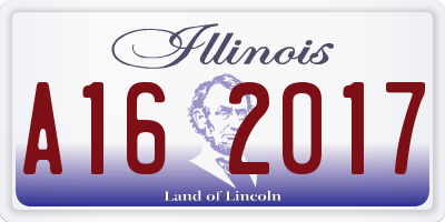 IL license plate A162017