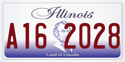IL license plate A162028