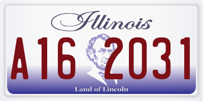 IL license plate A162031