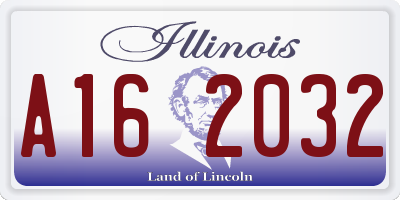 IL license plate A162032