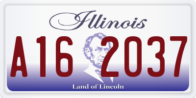 IL license plate A162037