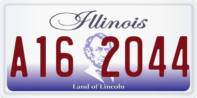 IL license plate A162044