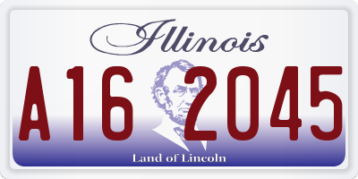 IL license plate A162045