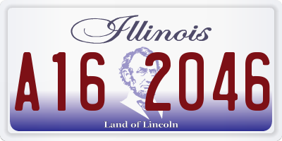 IL license plate A162046