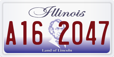 IL license plate A162047