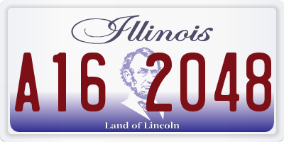 IL license plate A162048