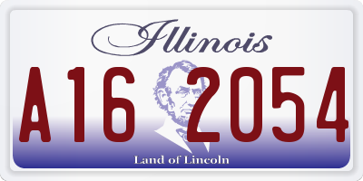 IL license plate A162054