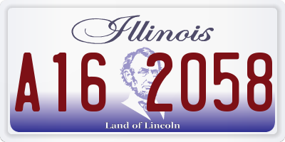 IL license plate A162058
