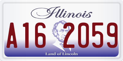 IL license plate A162059
