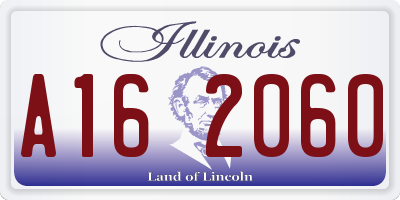 IL license plate A162060
