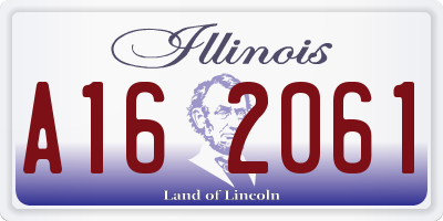 IL license plate A162061