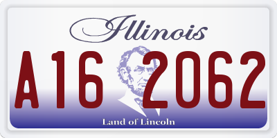 IL license plate A162062