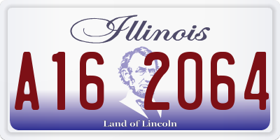 IL license plate A162064