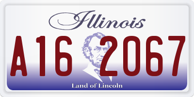 IL license plate A162067